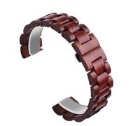 THBGTCNQ Wooden Watch Strap 20mm 22mm Replacement Wood Bracelet Quick Release Strap for Smart Watch Traditional Watch Unisex Wristband(Red,20mm)
