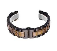 THBGTCNQ Wooden Watch Strap 20mm 22mm Replacement Wristband for Smart Watch Quartz Watch Unisex Replacement Bracelet(Blackyellow,22mm)
