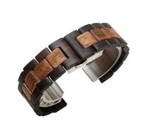 THBGTCNQ Wooden Watch Straps for Men Women Replacement Wristbands Quick release Bracelets 20mm 22mm Suitable for Smart Watches Traditional Watches(DarkBrownBrown,20mm)
