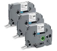 Thboxes 3 Pack Compatible with TZe-231 and Brother P-Touch Label Printer Tape 12mm Self-Adhesive Label Maker Tape for PT-H100LB/H105/H107B/D210/E110/D400/D600VP/1000/1010/1280, Black on White