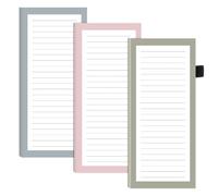 Thboxes 3 Pack Magnetic Shopping List Pad for Fridge, To Do List Pad Totally 180 Sheets Tear off Magnetic Notepad for Refrigerator, Grocery List Magnet Pad with Pen Loop, 21 X 9 cm - 3 Colors