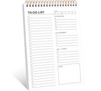 Thboxes To Do List Pad, Daily Planner Notebook Tear off 52 Sheets Double-Sided Printing, 9.8" X 6.7" Organiser Notebook for Work School Personal Organized, 120GSM Thick Paper