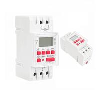THC 15A 20A 30A Time Switch Weekly Programmable DIN Rail LCD Digital Timer Switch ACDC 12V 24V 110V 220V 240V 1Pcs(THC-30A-ACDC12V)