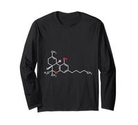 THC Molecule Cannabis Marijuana Weed Logo T-Shirt Long Sleeve T-Shirt