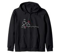 THC Molecule Cannabis Marijuana Weed Logo T-Shirt Zip Hoodie