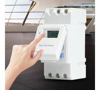 THC15A Digital Weekly Programmable Timer for Relay Switch for Industrial Automation - LCD Display, 220-240V AC, 16 On/Off Settings, 1 Min-16