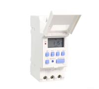 THC15A Timer Switch, Digital LCD Power Weekly Programmable Timer Relay Switch AC220-240V 16A, DIN Rail, Intelligent Cycle Control