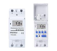 THC30A Digital LCD Electronic Relay Timer Din Rail 2 wire Weekly 7 Days Programmable Digital Timer Switch Relay Timer Control AC 220V 230V 12V 24V 48V (220V)