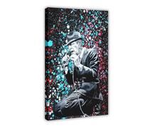 THCTCA Leonard Cohen Portrait Canvas Poster Wall Art Decor Print Picture Paintings for Living Room Bedroom Decoration Frame-style 12x18inch(30x45cm)