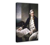 THCTCA Portrait Von Captain James Cook Gemälde Von Canvas Poster Wall Art Decor Print Picture Paintings for Living Room Bedroom Decoration Frame-style 12x18inch(30x45cm)