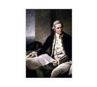 THCTCA Portrait Von Captain James Cook Gemälde Von Canvas Poster Wall Art Decor Print Picture Paintings for Living Room Bedroom Decoration Unframe-style 08x12inch(20x30cm)