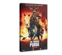 THCTCA THE FOREVER PURGE Movie Poster Canvas Poster Bedroom Decor Sports Landscape Office Room Decor Gift Frame-style 20x30inch(50x75cm)