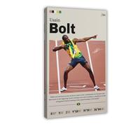 THCTCA Usain Bolt Poster Canvas Poster Bedroom Decor Sports Landscape Office Room Decor Gift Frame-style 08x12inch(20x30cm)