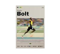 THCTCA Usain Bolt Poster Canvas Poster Wall Art Decor Print Picture Paintings for Living Room Bedroom Decoration Unframe-style 16x24inch(40x60cm)