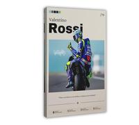 THCTCA Valentino Rossi Poster Canvas Poster Bedroom Decor Sports Landscape Office Room Decor Gift Frame-style 12x18inch(30x45cm)