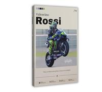 THCTCA Valentino Rossi Poster Canvas Poster Wall Art Decor Print Picture Paintings for Living Room Bedroom Decoration Frame-style 12x18inch(30x45cm)