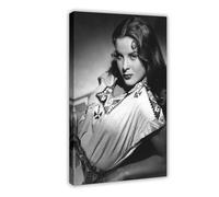 THCTCA Vintage Golden Age Hollywood Schauspielerin Fotos Canvas Poster Wall Art Decor Print Picture Paintings for Living Room Bedroom Decoration Frame-style 16x24inch(40x60cm)