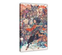 THCTCA Yokai Mononokian Story Samurai Canvas Poster Bedroom Decor Sports Landscape Office Room Decor Gift Frame-style 08x12inch(20x30cm)