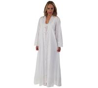 The 1 for U 100% Cotton Dressing Gown/Housecoat Rosalind (XL, White)