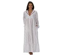 The 1 for U 100% Cotton Victorian Style Nightgown/Housecoat Amelia XS-XXXXL (Large, Vintage Rose)
