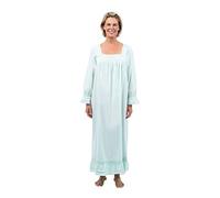 The 1 for U Womens Nightgowns - Cotton Nightgowns for Women, Martha 100% Cotton Gown, Sea Glass, L