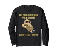 The 100-Hour War Veterans Grandpa M1 Abrams Tank Gulf War Long Sleeve T-Shirt