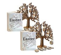 The 12 Days of Easter Tree, Christ Centered Tradition Set, Easter Tree with 12 Ornaments and Devotional Guidebook, Religious Holy W hristian Countdown Decor for Family (2 SET)
