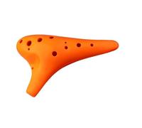 The 12 hole ocarina is suitable for music lovers and professional players Ocarina Ceramic Instrument(Orange)