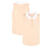 adidas Junior Girls Ottoman Striped Sleeveless Golf Polo Shirt, Unisex, Powder coral, 9-10 years | American Golf
