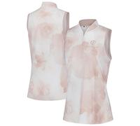 The 153rd Open Royal Portrush adidas Ultimate Print Sleeveless Polo - Taupe -