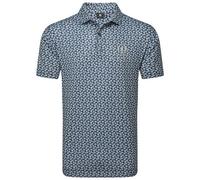 The 153rd Open Royal Portrush FootJoy Floral Sketch Print Lisle Polo - Navy