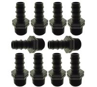 The 16mm (1/2") Irrigation Barb to 3/4" BSP Male Thread Joiner is a Durable and Reliable Connector Designed for Secure, Leak-Free Performance in Irrigation Systems (10)