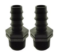 The 16mm (1/2") Irrigation Barb to 3/4" BSP Male Thread Joiner is a Durable and Reliable Connector Designed for Secure, Leak-Free Performance in Irrigation Systems (2)