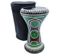 The 18 '' Sombaty Horizon Zaza Percussion Egyptian Style Darbuka With 9'' Drum Head (Liquid Green -9'')