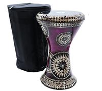 The 18 '' Sombaty Horizon Zaza Percussion Egyptian Style Darbuka With 9'' Drum Head (Purple Haze-9'')