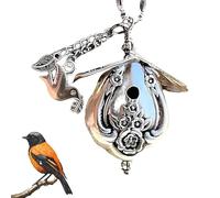 The 1951 "Magnolia Birdhouse Necklace, Bird Necklace, Tiny Birds on Branch Alloy Charm Ornaments, Vintage Hollow/Simple Stylish, Suitable for Jewelry Collectors, Lovers & Gift (A)