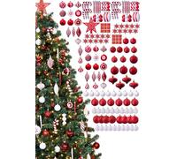 The 196pc Full Heavy Coverage Bauble Set for 6ft trees | Blue & White Colour