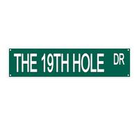 The 19th Hole Dr Funny Street Sign Retro Funny Wall Decor Metal Tin Signs Fall Season Horror Theme Inappropriate Humor Bar Home College Dorm Decor 16x4 in