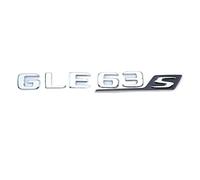 The 2017 new letter GLE43 GLE53 GLE63 GLE63S logo is compatible with the W166 W167 logo sticker accessory on the rear of the car's side luggage compartment(Chrome Silver)
