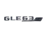 The 2017 new letter GLE43 GLE53 GLE63 GLE63S logo is compatible with the W166 W167 logo sticker accessory on the rear of the car's side luggage compartment(Glossy Black)