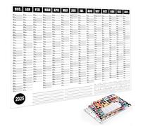 The 2025 Planner's Annual Poster Features 365 Large Boxes For Designing Plans To Achieve Life Goals
