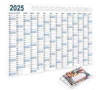 The 2025 Planner's Annual Poster Features 365 Large Boxes For Designing Plans To Achieve Life Goals