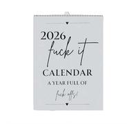 The 2026 "Fuck It" Calendar - A Year of Unfiltered Liberation,Funny Calendar 2026 A Year of Unfiltered Liberation, 12 Month with Bold Quotes,Gag Gift for Women & Men, Ideal for Office Home Decor