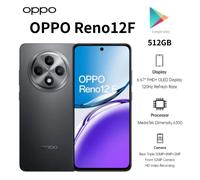 The 2026 Global Edition OPPO Reno12 F features a 6.67-inch HD display, a long-lasting battery, and 512GB of storage. black