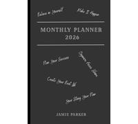 The 2026 Inspire & Focus Planner: Created with a dark motivational cover filled with uplifting quotes, including monthly overviews, guided daily pages, goal planning and note space.