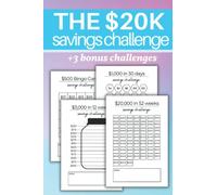 The 20k Savings Challenge: Save $20,000 | +3 Bonus Money Saving Challenges: $500, $1,000, and $3,000