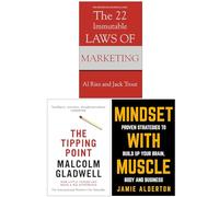 The 22 Immutable Laws Of Marketing, The Tipping Point & Mindset With Muscle 3 Books Collection Set