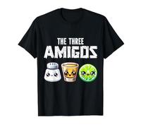 The 3 Three Amigos Funny Cinco De Mayo Tequila Shot Lime Value Graphic T-Shirt, Men, Black, M