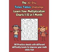 The 30-Day Times Tables Challenge - Learn Your Multiplication Charts 1-12 in 1 Month: Practice sheets with different difficulty levels to improve your math skills fast