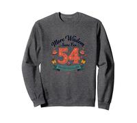 The 30s: More Wisdom, Same Fun 54th Birthday Gift Sweatshirt, Adult Unisex, Dark Heather Grey, S